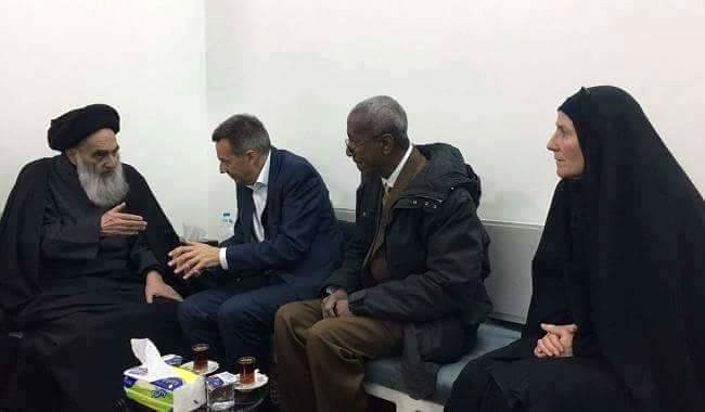 Ayatollah al-Sistani and Peter Maurer