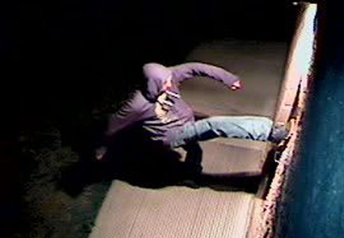 A suspect is shown in this still photo taken from surveillance video March 26, 2017 in Fort Collins, Colorado, U.S., and provided March 27, 2017. (Reuters Photo)