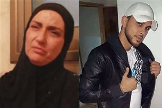 This combo photo shows Saham Ratib Nimr and her son, Mustafa Nimr. (Via Twitter)