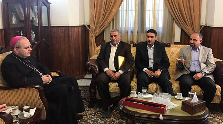 حسین السلامی و آلبرتو اورتگا سفیر واتیکان در عراق