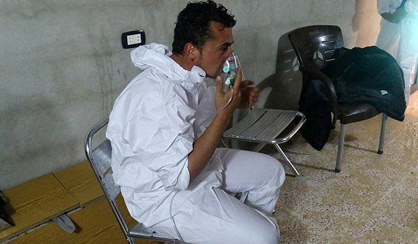 Chemical attack victim