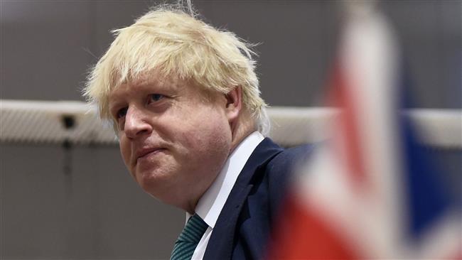 British Foreign Secretary Boris Johnson looks on during a conference on Syria and the region at the Europa Building in Brussels on April 5, 2016. (Photo by AFP)