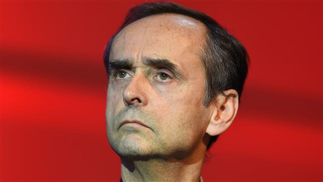 Beziers mayor Robert Menard attending a far-right Front National (FN) party campaign rally in Nimes, France. (By AFP)