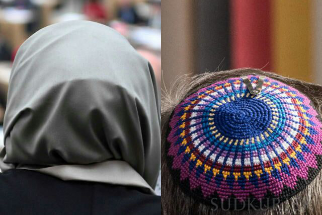 نمادهای دینی اسلامی و یهودی، حجاب و کیپا