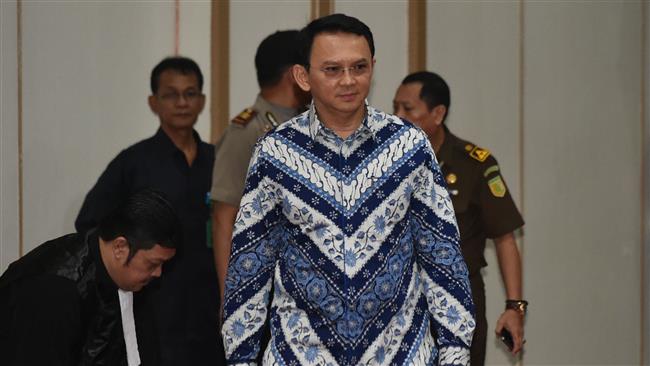 Jakarta Governor Basuki Tjahaja Purnama has been sentenced to two-year jail term on charges of blasphemy against Islam. (Photo by AFP)