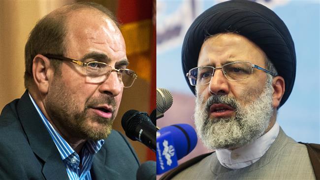 This photo shows two candidates in Iran