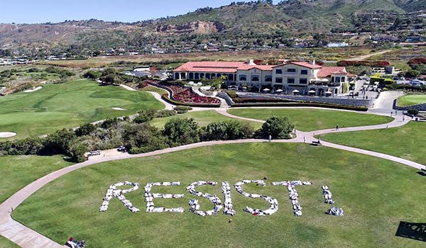 Resistance Protesters Invade Park near Trump’s LA Golf Club