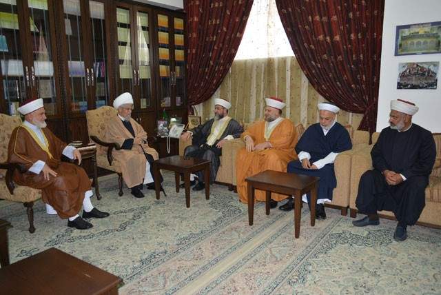 دیدار علمای فلسطین را آیت الله نابلسی