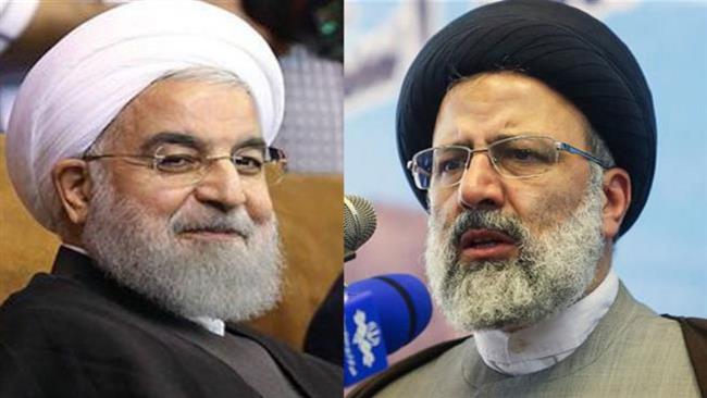 Iranian presidential candidates Hassan Rouhani and Seyyed Ebrahim Raeisi