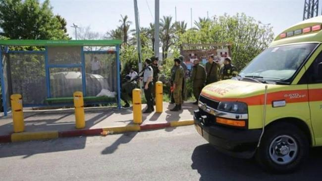 The photo taken from social media shows Israeli forces at the site of a shooting assault against a Palestinian girl in Jenin, West Bank, June 1, 2017.