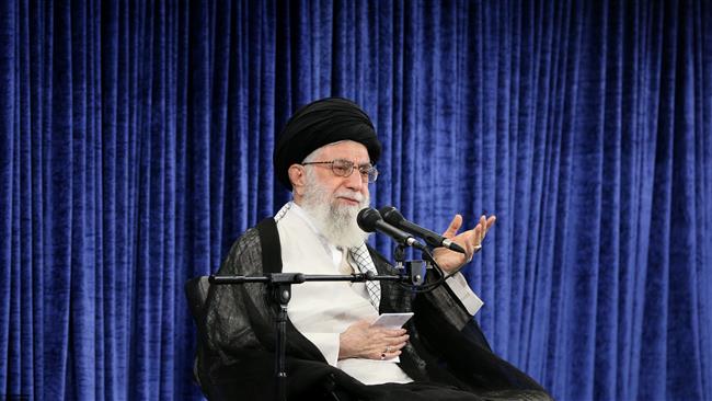 Leader of Islamic Revolution Ayatollah Seyyed Ali Khamenei addresses high-ranking Iranian officials in Tehran on June 12, 2017. (Photo by Khamenei.ir)
