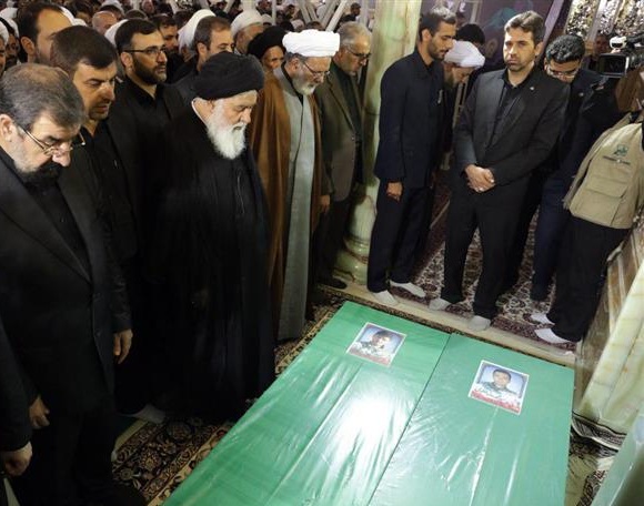 تشییع جثمان شهیدین فی الحرم الرضوی المطهر