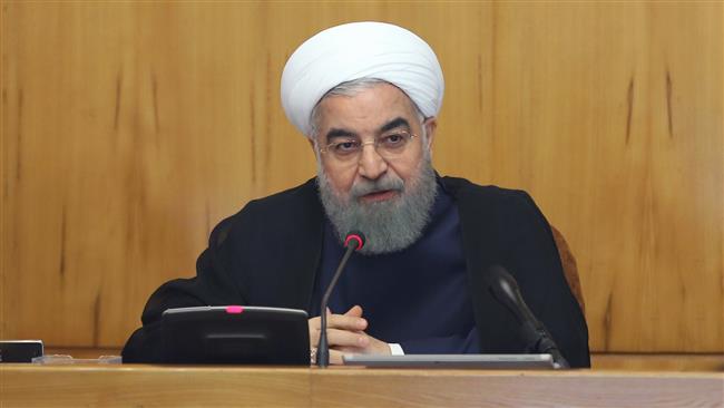 Iranian President Hassan Rouhani speaks in a cabinet meeting in Tehran on June 21, 2017. (Photo by president.ir)