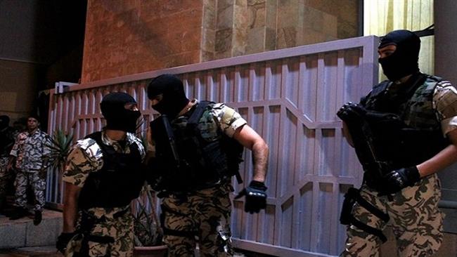 In this file photo, Lebanese security forces stand outside the headquarters of the Lebanese General Security in Beirut, Lebanon. (Photo by Daily Star)