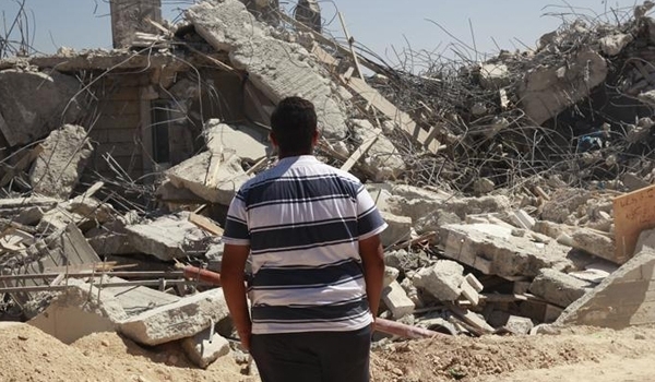 Palestinian demolished house by israel