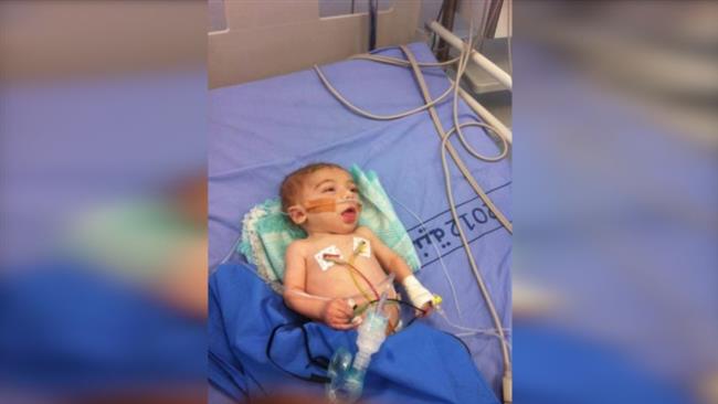 Palestinian baby Abdul-Rahman Mohammad al-Barghouthi, who died at a hospital in the city of Ramallah in the Israeli-occupied West Bank on Friday after inhaling Israeli tear gas (file photo)