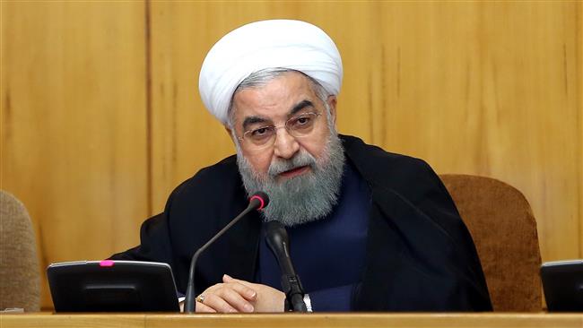Iran’s President Hassan Rouhani addresses a government session in Tehran, July 19, 2017. (Photo by president.ir)
