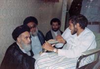 عیادت امام راحل از جانبازان جنگ تحمیلی