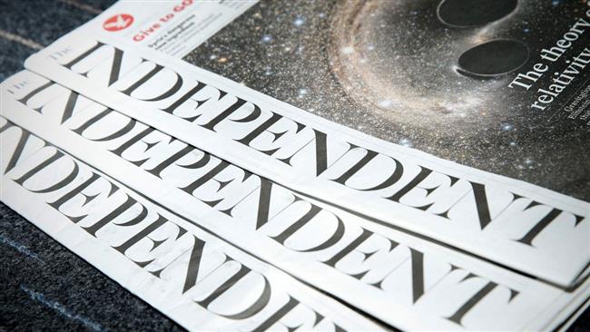 The file photo shows the print edition of the British media organization, the Independent, before it was ditched due to financial problems in 2016.