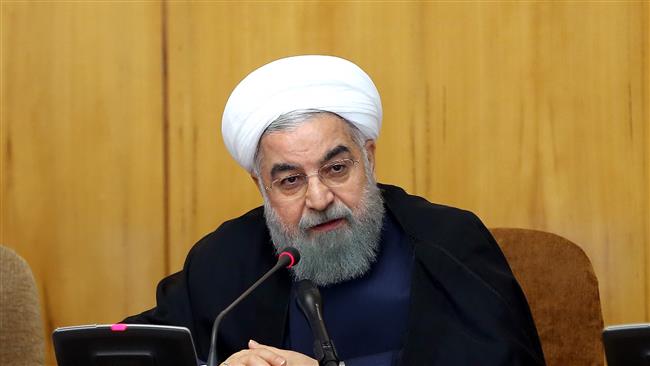 A handout picture provided by the office of Iranian President Hassan Rouhani on July 19, 2017 shows him chairing a cabinet meeting in Tehran. (Photo by AFP)