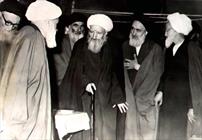شهید آیت الله مدنی در کنار مرحوم حضرت آیت الله ملاعلی معصومی همدانی