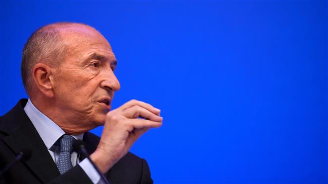 French Interior Minister Gerard Collomb gestures during a press conference at his ministry in Paris,France, on July 31, 2017. (Photo by AFP)
