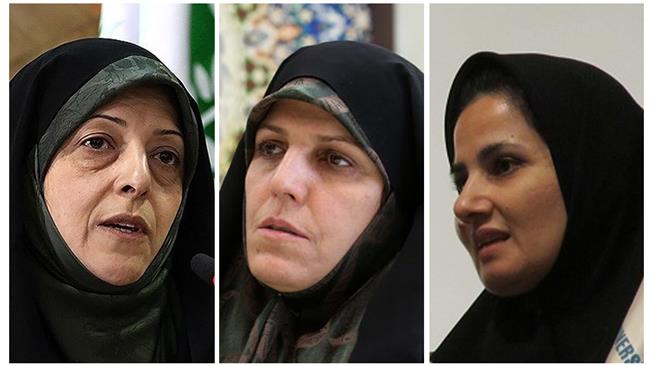 (From left) Massoumeh Ebtekar, Shahindokht Molaverdi and La’aya Joneidi