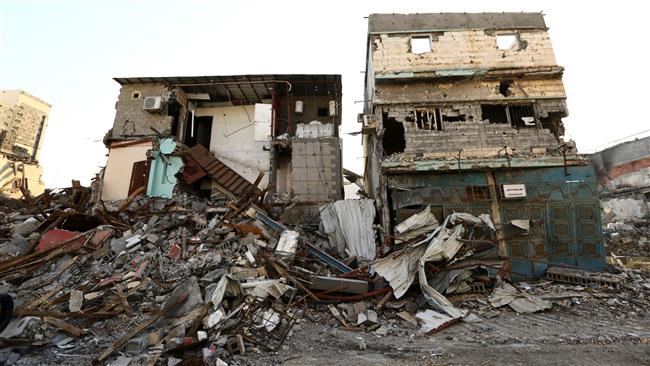 Remains of buildings are seen amid the Saudi military crackdown in the eastern Shia town of Awamiyah, August 9, 2017. (Photo by Reuters)