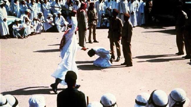 The file photo shows a public beheading event in Saudi Arabia.