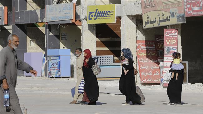 Syrians gather at the northwestern city of Aleppo
