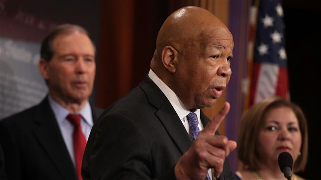 US Rep. Elijah speaks during a news conference at the Capitol April 27, 2017. (Photo by AFP)
