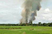 آتش زدن روستاهای محل زندگی قوم روهینگیا از سوی نیروهای دوتلی میانمار