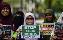 تظاهرات مردم مالزی در حمایت از مردم مسلمان روهینگیا در میانمار