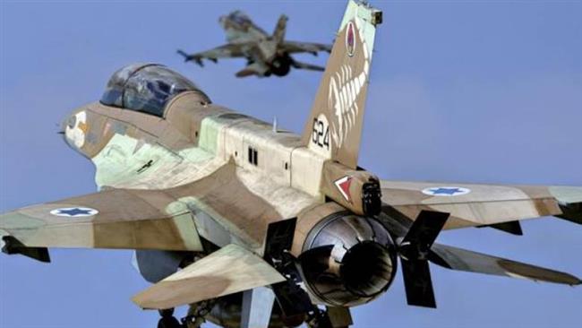 This file photo shows two Israeli F-16 fighter jets in flight.