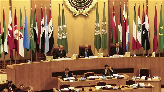 Secretary General of the Arab League Ahmed Aboul Gheit (L) chairs the Arab foreign ministers meeting, September 12, 2017, in Cairo. (Photo by AFP)