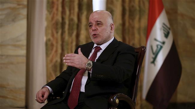 Iraqi Prime Minister Haider al-Abadi speaks during an interview with The Associated Press in Baghdad, September 16, 2017. (Photo by AP)