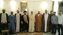طلاب حوزه علمیه قم و شیخ عبدالله جبری از روحانیان سنی لبنان