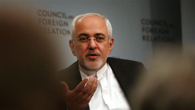 Iranian Foreign Minister Javad Zarif discusses current developments in the Middle East with Richard Haass (not seen) at the Council on Foreign Relations (CFR) on July 17, 2017 in New York City.