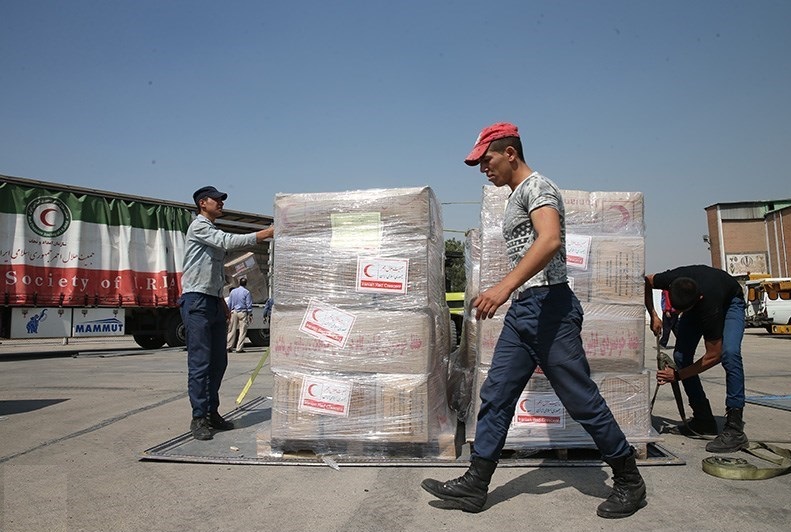 Iran’s Red Crescent aid Supplies