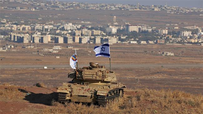 The photo shows the wreckage of an Israeli tank in the Israeli-occupied sector of Syria’s Golan Heights overlooking the border with Syria and the town of Quneitra on October 18, 2017. (Photo by AFP)