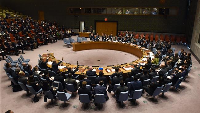 The UN Security Council votes to extend investigations into who is responsible for chemical weapons attacks in Syria, at the United Nations, New York, October 24, 2017. (Photo by AFP)