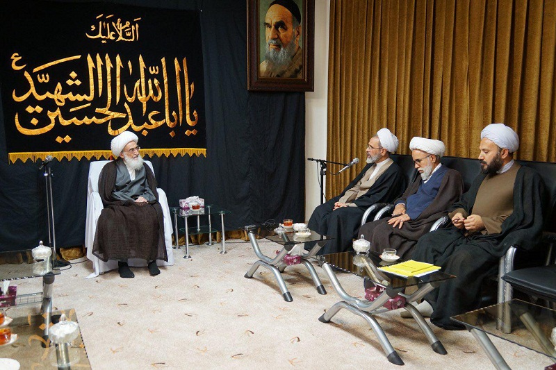 Senior clerics receive the head of the Islamic Seminaries of Iran in Qom