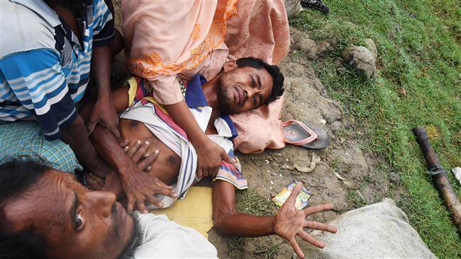Rohingya Muslim refugees who had been stranded in the