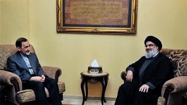 Ali Akbar Velayati (L), senior advisor to Leader of the Islamic Revolution Ayatollah Seyyed Ali Khamenei on international affairs, and Secretary General of the Lebanese Hezbollah resistance movement Sayyed Hassan Nasrallah meet in Beirut on November 3, 2017. (Photo by IRNA)
