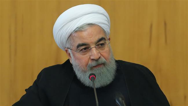 Iran’s President Hassan Rouhani addresses a government meeting in Tehran on November 15. (Photo by IRNA)