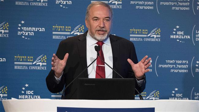Israeli minister of military affairs Avigdor Lieberman (Photo by AFP)