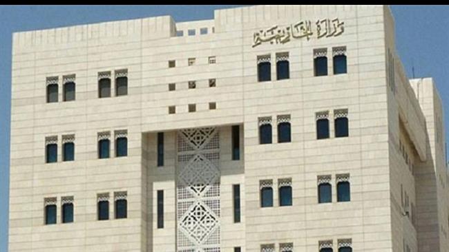 This file picture shows a view of Syria’s Ministry of Foreign Affairs and Expatriates building in the capital Damascus. (Photo by Sana)