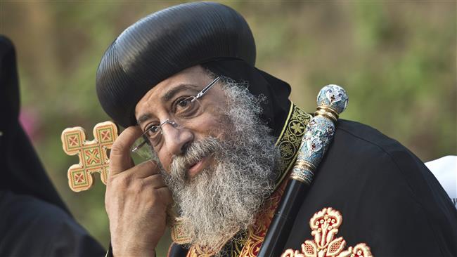 The file photo shows the leader of Egypt