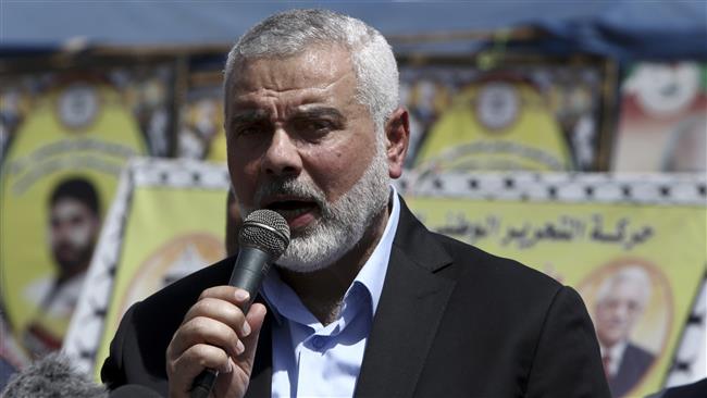 The head of Hamas Political Bureau, Ismail Haniyeh (Photo by AP)
