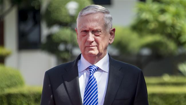 US Secretary of Defense Jim Mattis during his welcome ceremony at the defense ministry in Jakarta, January 23, 2018. (photo by AFP)